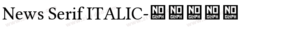 News Serif ITALIC字体转换